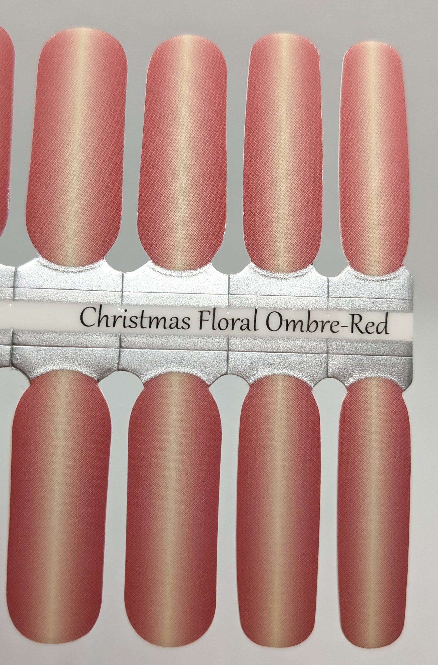 Christmas Floral Ombre-Red