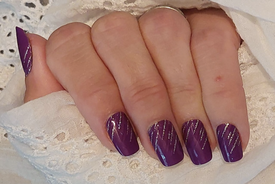 Scratched Ombre-Aubergine