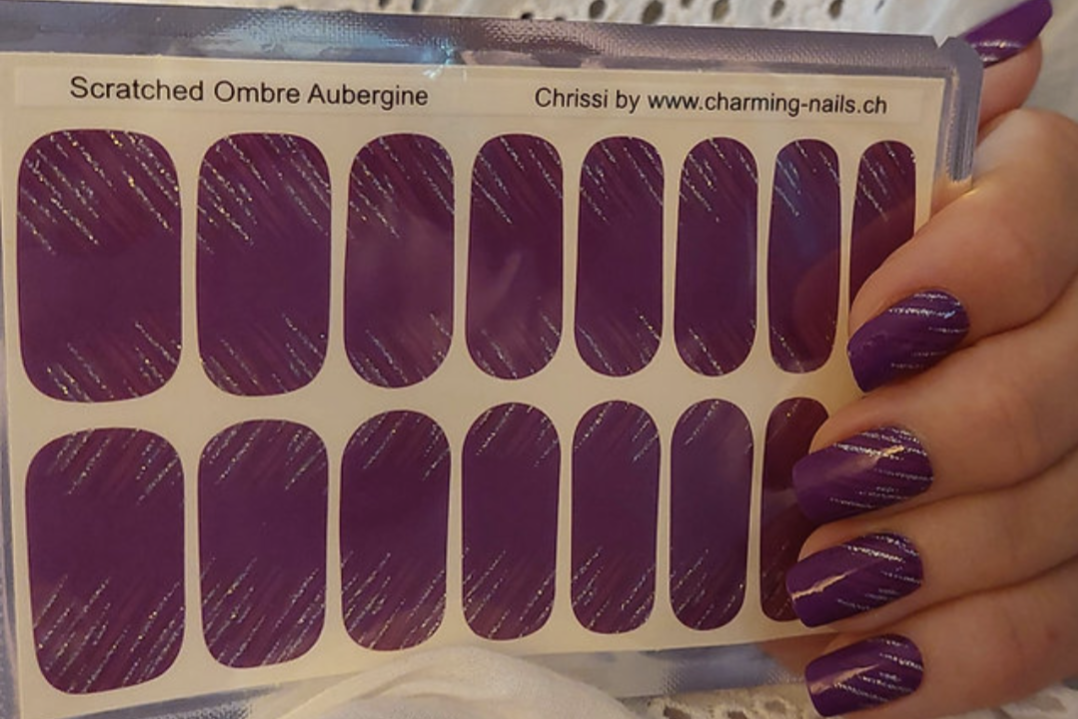 Scratched Ombre-Aubergine