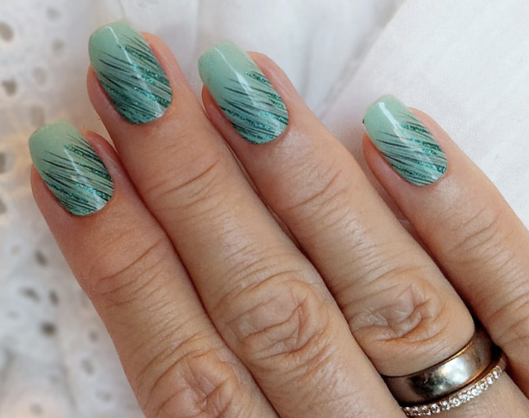 Scratched Ombre-Mint