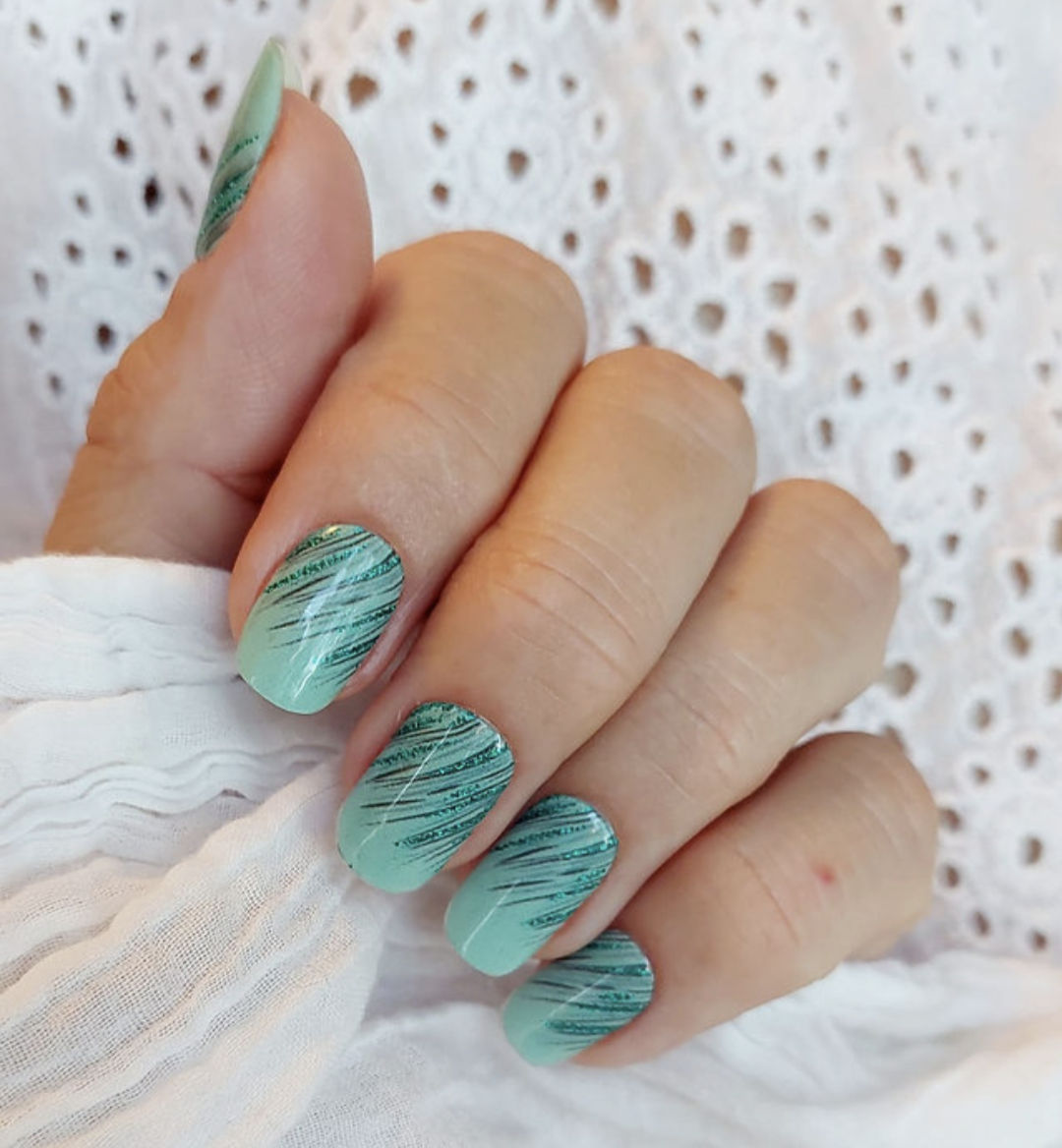 Scratched Ombre-Mint