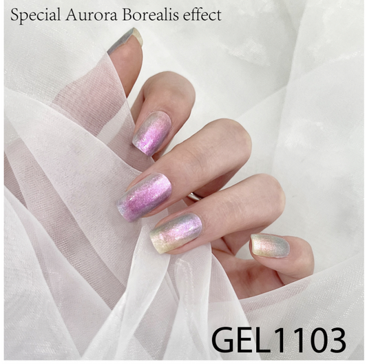 20 Ct Kikilee Gel-Like Wraps - NEW Aurora Borealis - No Lamp Required!